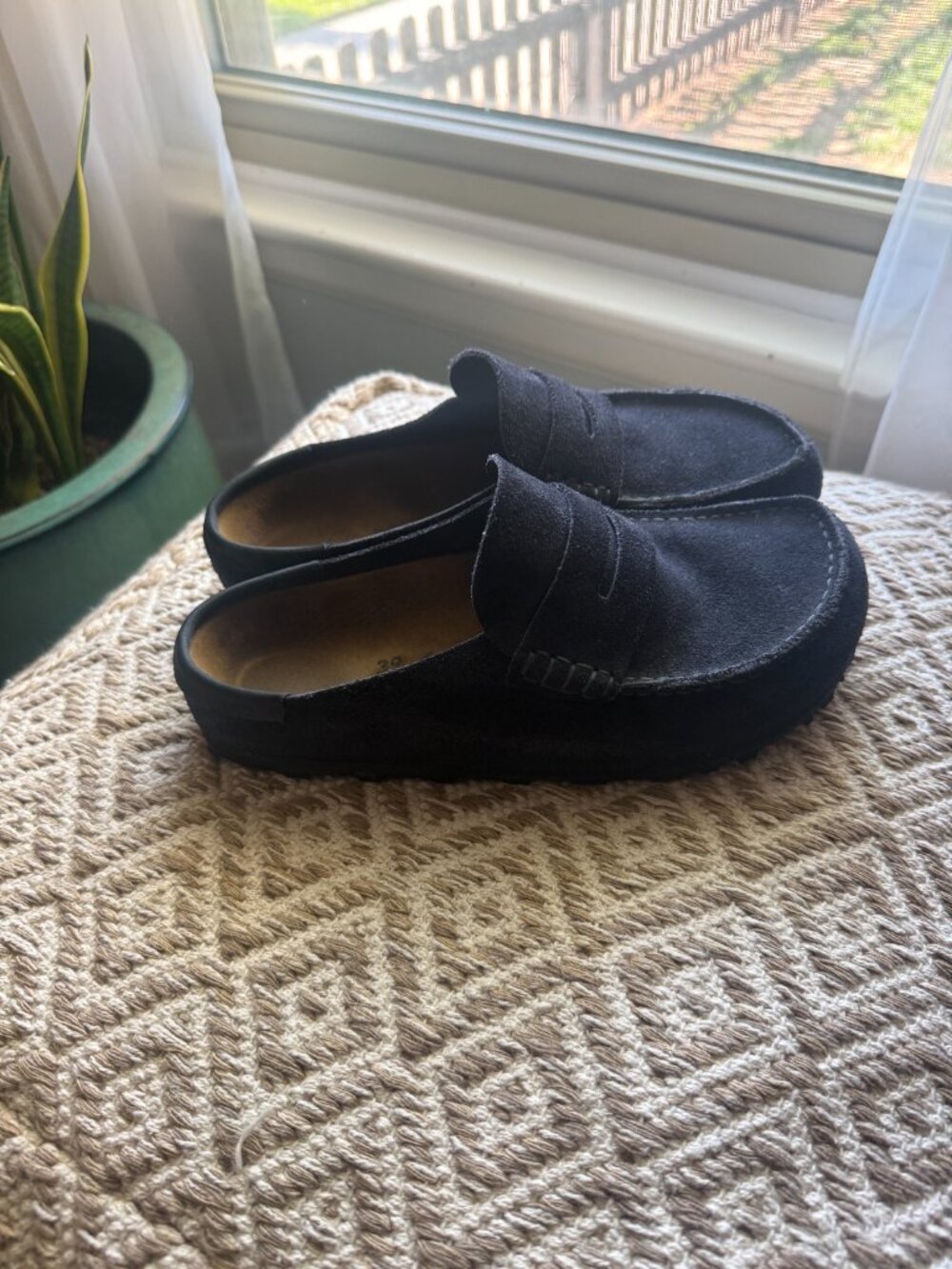 Birkenstock Naples Wrapped Suede – Midnight Blue – 39